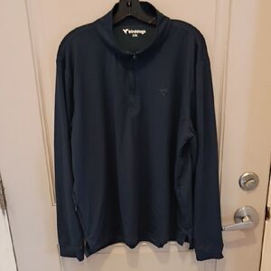 Birddogs Men's Deep Blue Long Sleeve Quarter Zip Size XXL